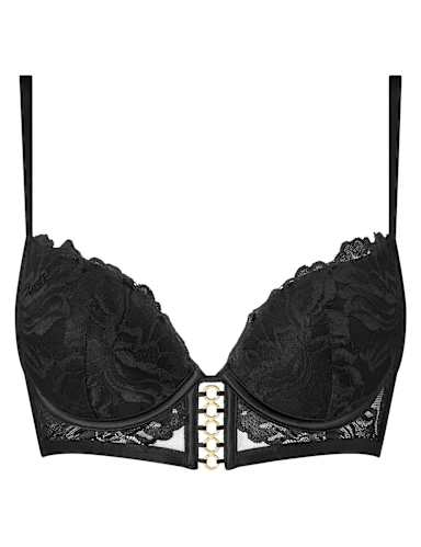 Lace Wired Plunge Bra (A-G).