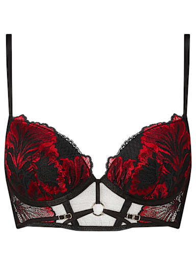 Lace Wired Plunge Bra (A-G).