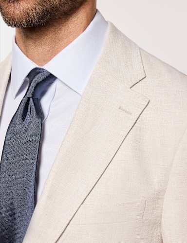 Tailored Fit Pure Linen Suit Jacket.