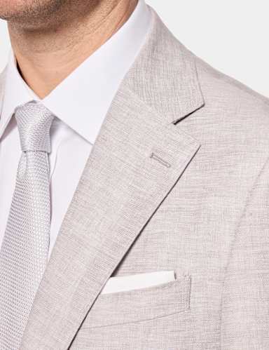 Tailored Fit Pure Linen Suit Jacket.