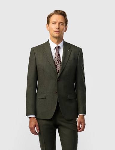 Slim Fit Wool Rich Stretch Flannel Suit Jacket.