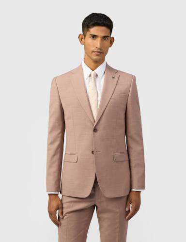 Slim Fit Wool Blend Single Breasted Suit Jacket.