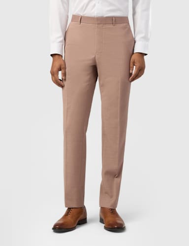 Slim Fit Wool Blend Suit Trousers.