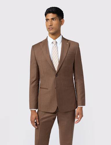 Slim Fit Wool Rich Flannel Suit Jacket.