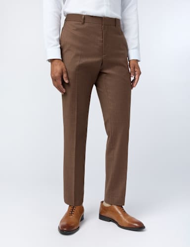 Slim Fit Wool Rich Flannel Trousers.
