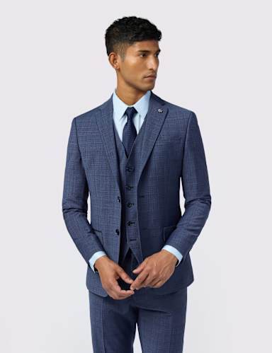 Slim Fit Wool Blend Suit Jacket.