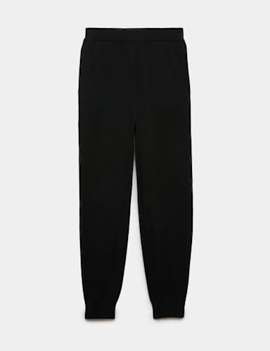 Pure Cashmere Tapered Ankle Grazer Joggers.