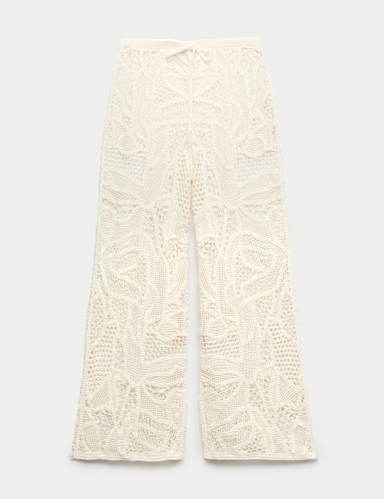 Crochet Style Knitted Trousers.