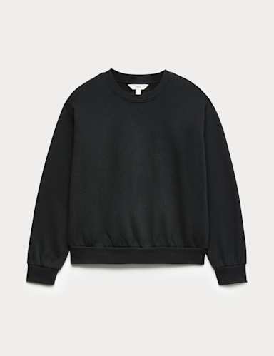 Cotton Rich Crew Neck Sweatshirt.
