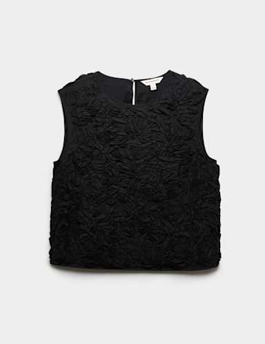 Pure Cotton Textured Shell Top.