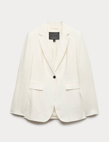 Pure Linen Tailored Blazer.