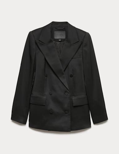 Lyocell Rich Tailored Double Breasted Blazer.