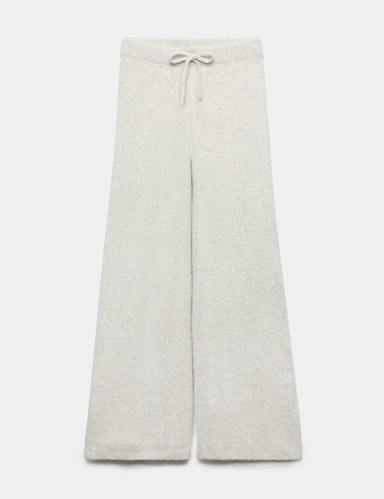 Boucle High Waisted Wide Leg Joggers.