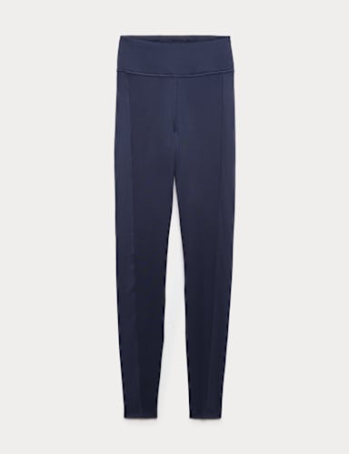 Go Balance Rib Panel High Waist Leggings.