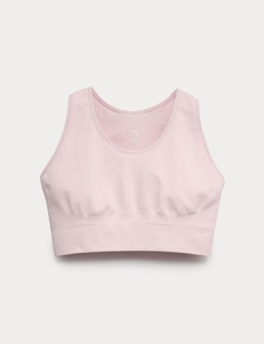 Scoop Neck Seamless Fitted Crop Top.