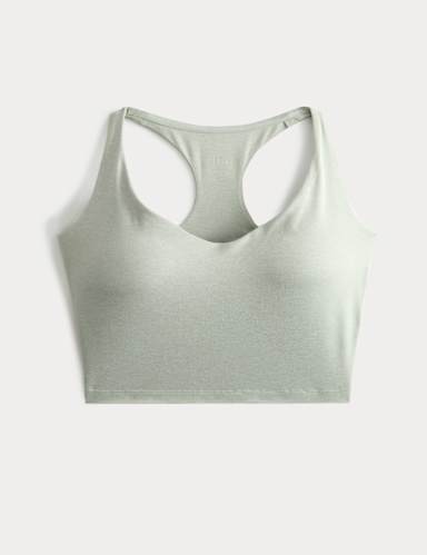 Supersoft Scoop Neck Fitted Crop Vest Top.