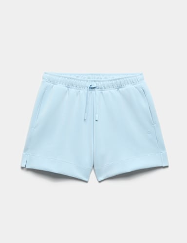 Modal Blend Sand Wash Relaxed High Waisted Shorts.