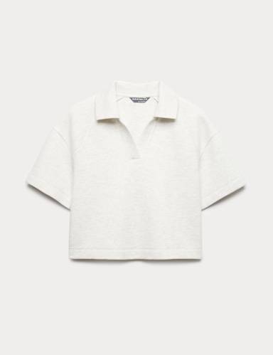 Scuba Boxy Crop Polo Top.