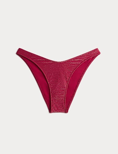 Sparkle High Leg Bikini Bottoms.