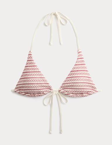 Smocked Triangle Bikini Top.