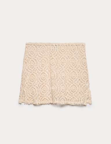 Broderie Mini Beach Skirt.