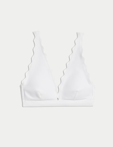 Neoprene Scallop Bikini Top.