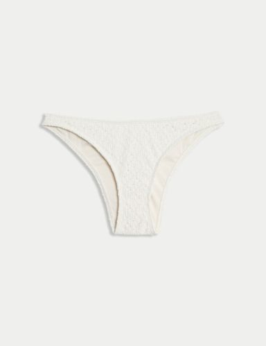 Broderie High Leg Bikini Bottoms.