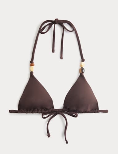 Beaded Triangle Bikini Top.