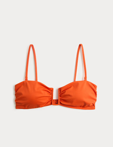 Padded U-Notch Bandeau Bikini Top.