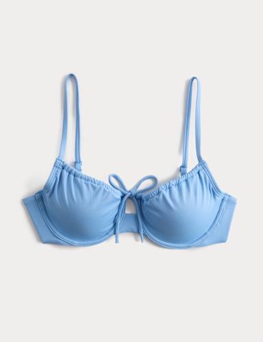 Underwire Padded Tie Detail Bikini Top (AA-E).