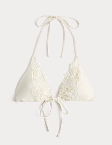 Floral Triangle Bikini Top.