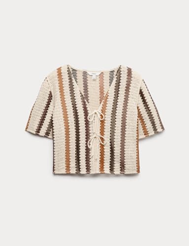 Cotton Rich Tie Front Beach Top.