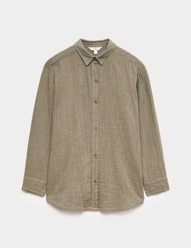 Pure Cotton Double Cloth Beach Shirt.