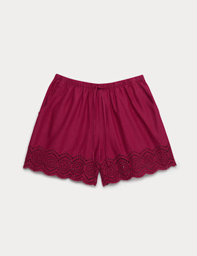 Pure Cotton Cutwork Beach Shorts.