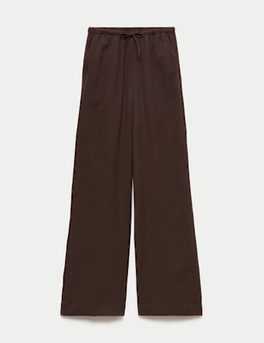 Cotton Rich Beach Trousers with Linen.