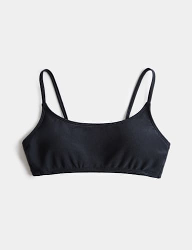 Scoop Neck Cropped Bikini Top.