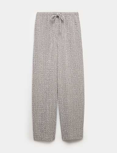 Jersey Textured Carrot Leg Ankle Grazer Trousers.