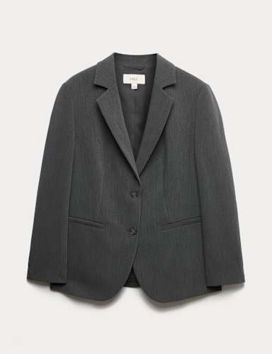 Relaxed Tailored Single-Breasted Blazer.