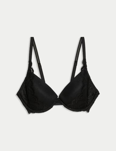 Amelia Lace Wired Plunge Bra (A-E).
