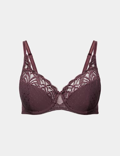Amelia Lace Wired Full Cup Bra (A-E).