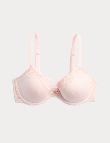 Jasmine Lace Wired Demi Cup Bra (A-E).