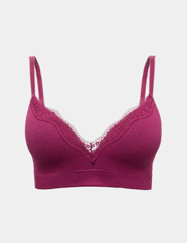 Jasmine Lace Seamfree Non Wired Plunge Bra A-E.