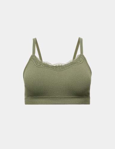 Jasmine Lace Non Wired Seamfree Crop Top.