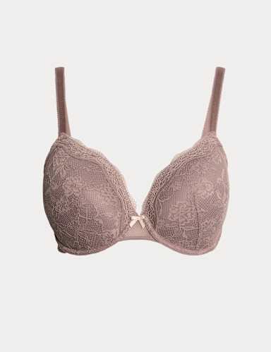 Jasmine Lace Wired Plunge Bra F-H.