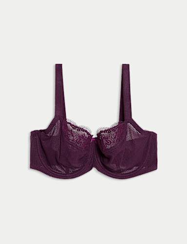 Jasmine Lace Wired Balcony Bra (F-H).