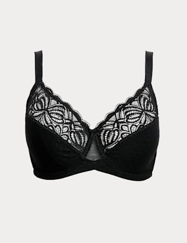 Amelia Lace Wired Minimiser Bra (C-H).