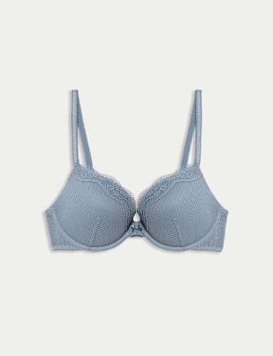 Jasmine Lace Wired Push Up Plunge Bra (A-E).