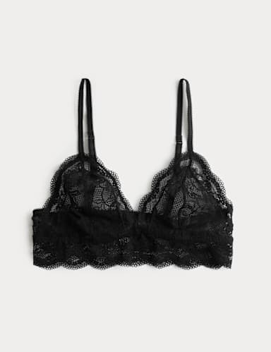 Jasmine Lace Non Wired Longline Bralette (A-E).