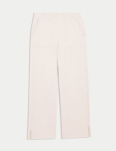 Pure Cotton Wide Leg Lounge Joggers.