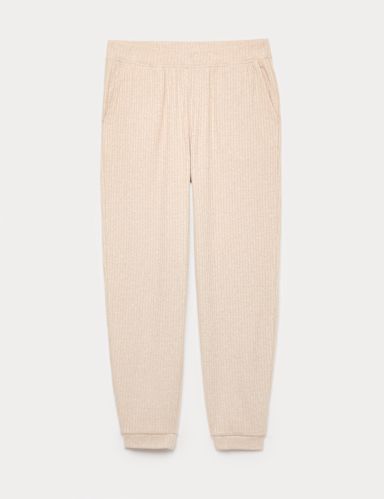 Ribbed Cuffed Hem Pyjama Bottoms.